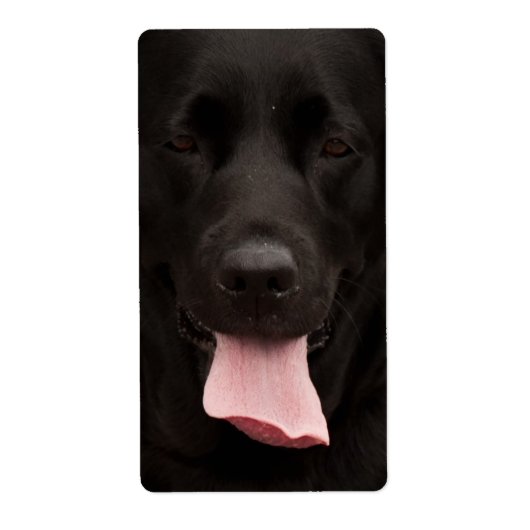 Zwarte hond etiket (Voorkant)