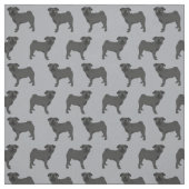 zwarte hond grijs stof (Swatch)