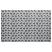 zwarte hond grijs stof (Fat Quarter)