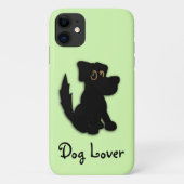 Zwarte hond/Hondenliefhebber iPod-aanraaktas Case-Mate iPhone Case (Achterkant)