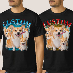 Zwarte Hond Huisdier Foto Dier 90s 1BK2 T-shirt