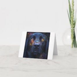Zwarte hond in de geest kaart
