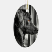 Zwarte hond keramisch ornament (Rechts)