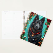 Zwarte Hond Kerst Decoratie Plan Geschenk Planner (Display)