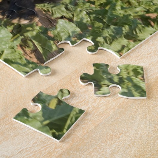 Zwarte hond legpuzzel (Zijkant)