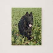 Zwarte hond legpuzzel (Verticaal)