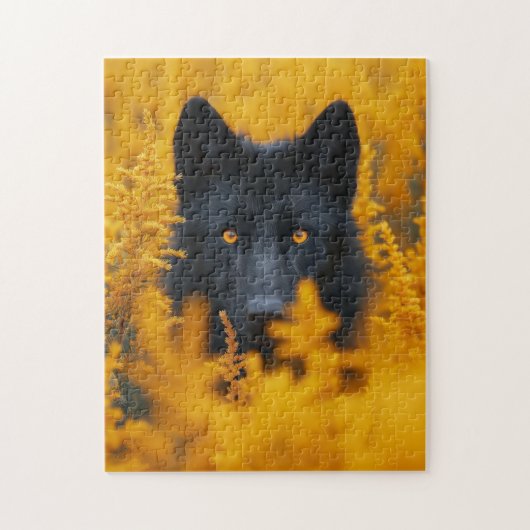 Zwarte hond legpuzzel (Verticaal)