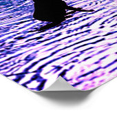 Zwarte hond met doorboeide ogen poster (Hoek)