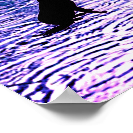 Zwarte hond met doorboeide ogen poster (Hoek)