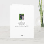 zwarte hond met droevige uitdrukking gezegde kaart (Achterkant)