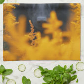 Zwarte hond met prachtige gouden ogen theedoek (Gevouwen)