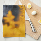 Zwarte hond met prachtige gouden ogen theedoek (Quarter Fold)