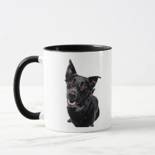 Zwarte hond mok