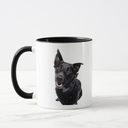 Zwarte hond mok (Links)