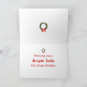 Zwarte Hond Scottie in het Rood van het Venster Feestdagen Kaart (Binnen)