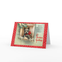 Zwarte Hond Scottie in het Rood van het Venster