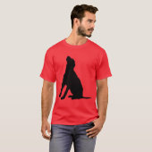 Zwarte hond t-shirt (Voorkant volledig)