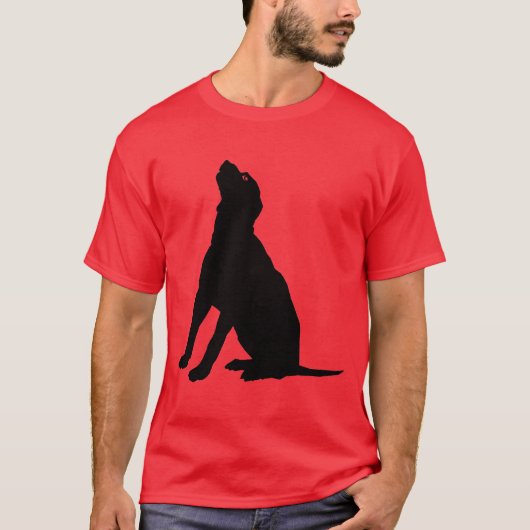 Zwarte hond t-shirt (Voorkant)