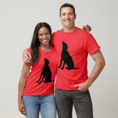 Zwarte hond t-shirt (Unisex)