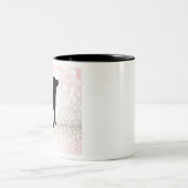 Zwarte hond tweekleurige koffiemok (Center)