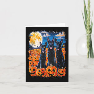 Zwarte honden Halloween hondenliefhebbers Sterrenn Kaart