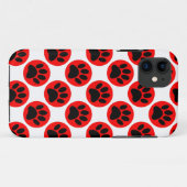 Zwarte honden in rode poka-stippen Case-Mate iPhone case (Achterkant (horizontaal))
