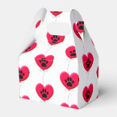 Zwarte Hondenpoot Rode Ballon Custom Bedankdoosjes (Achterkant)