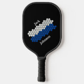 Zwarte Honeycomb Aangepaste naam Pickleball Paddle (Achterkant)