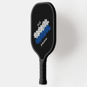Zwarte Honeycomb Aangepaste naam Pickleball Paddle (Links)