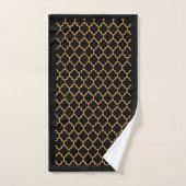 Zwarte Honeycomb Bad Handdoek (Handdoek)