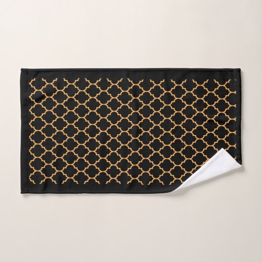 Zwarte Honeycomb Bad Handdoek (Handdoek)