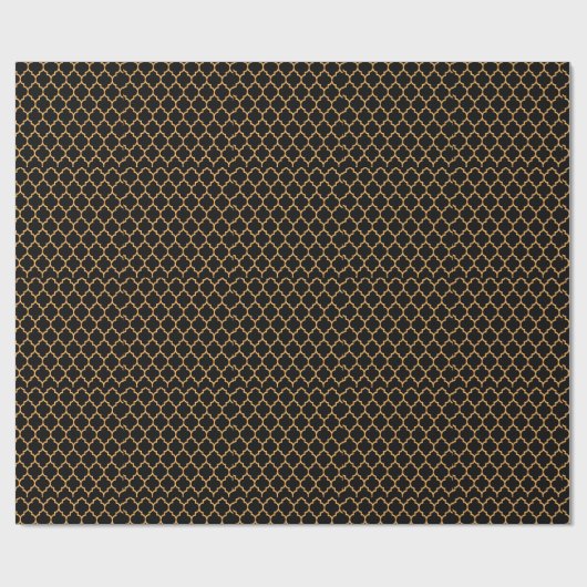 Zwarte Honeycomb Cadeaupapier (Vlak)