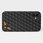 Zwarte Honeycomb Case-Mate iPhone Case (Achterkant (horizontaal))