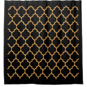Zwarte Honeycomb Shower Curtain Douchegordijn (Voorkant)