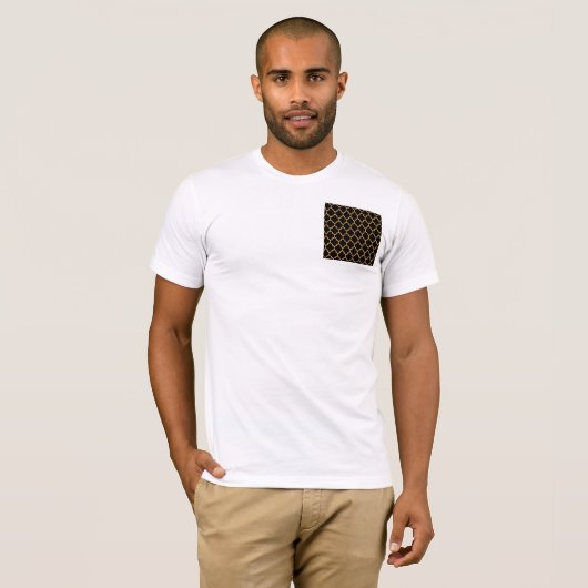 Zwarte Honeycomb T-shirt (Voorkant volledig)