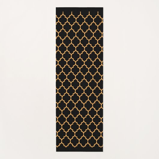 Zwarte Honeycomb Yogamat (Voorkant)