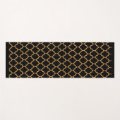 Zwarte Honeycomb Yogamat (Voorkant (horizontaal))