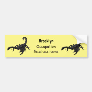 Zwarte hongerig schilderij cartoon bumpersticker