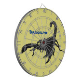 Zwarte hongerig schilderij cartoon dartbord (Voorkant Links)