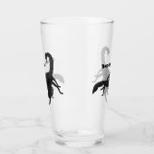 Zwarte hongerig schilderij cartoon glas (Links)