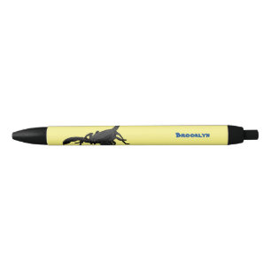 Zwarte hongerig schilderij cartoon inkt pen