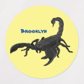 Zwarte hongerig schilderij cartoon labels (Design 1)