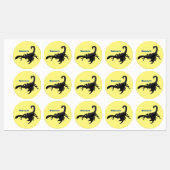 Zwarte hongerig schilderij cartoon labels (Vel)