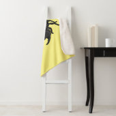 Zwarte hongerig schilderij cartoon sherpa deken (In situ)