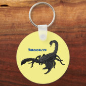 Zwarte hongerig schilderij cartoon sleutelhanger (Voorkant)