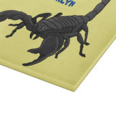 Zwarte hongerig schilderij cartoon snijplank (Hoek)