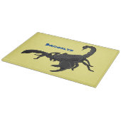 Zwarte hongerig schilderij cartoon snijplank (Hoek)