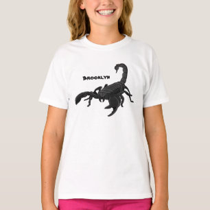 Zwarte hongerig schilderij cartoon t-shirt