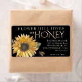 Zwarte Honing Zonnebloem met Bee Gold op Zwart Etiket (Insitu)