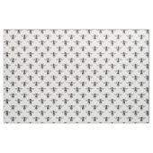 Zwarte honingbijen op wit stof (Fat Quarter)